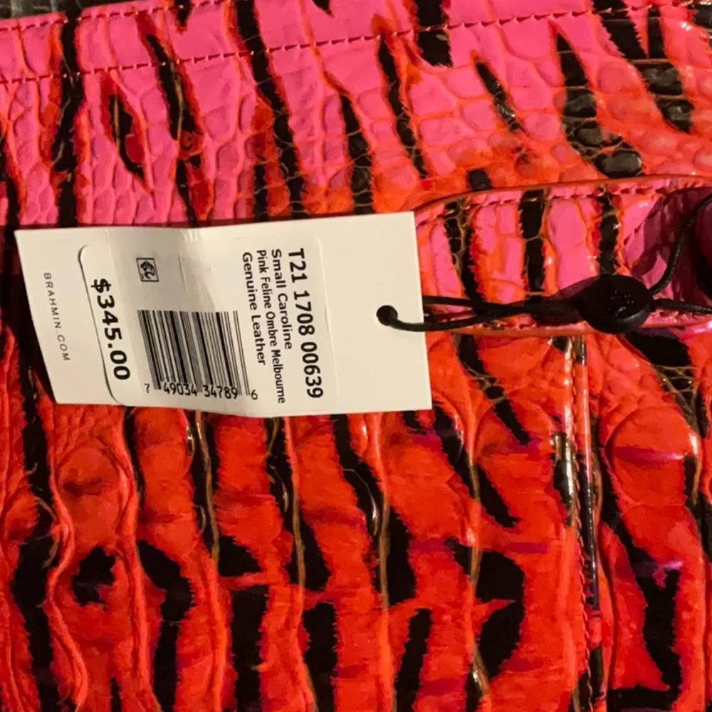 NWT Brahmin small Caroline pink feline ombré Melbourne bag. - Picture 5 of 5